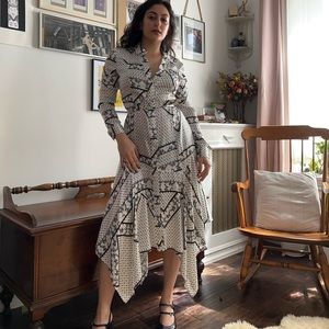 Ganni stretch silk luxe cowgirl vibes dress